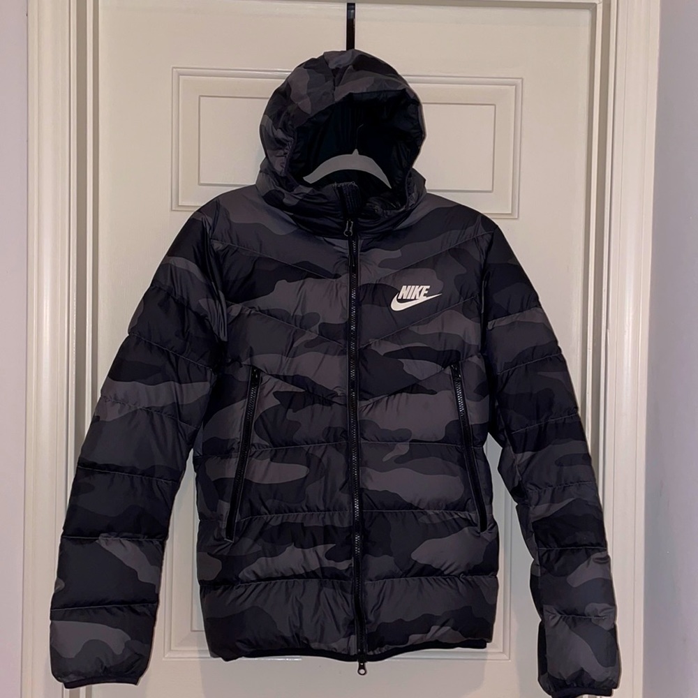 Brand new Nike black camo Puffer Jacket